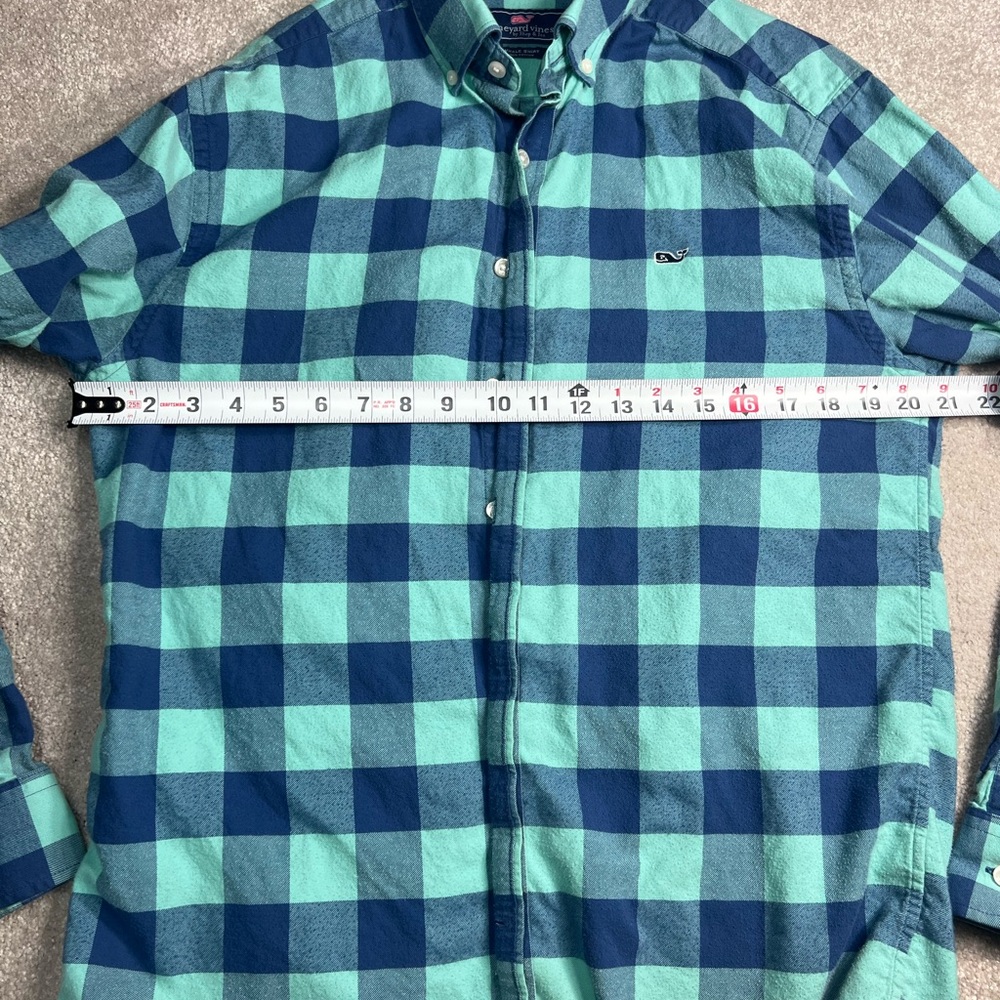 Men's‎ Blue Checkered Shirt - Picture 5 of 5